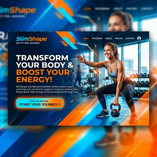 SlimShape Fitness Landing Page